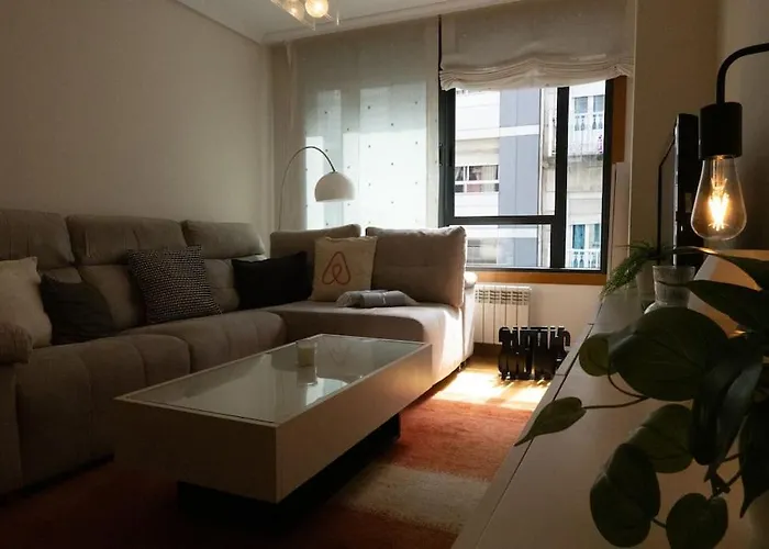 Apartmán Centro 3hab Parking Incluido & Wifi 5pax ツ By Rias Baixas *